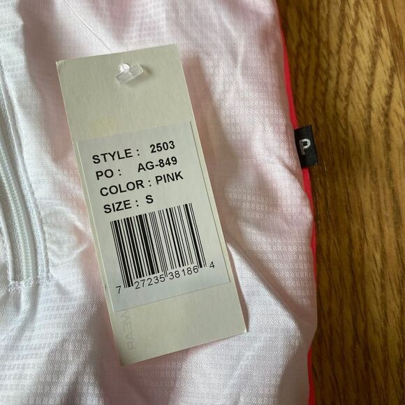 Gymnastics Half Zip Pullover Windbreaker Jacket Hot Pink Small - Picture 5 of 6